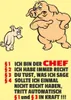 vianmo Holzschild 40x30 cm Ich bin der Chef (Schweine) Produktbild-Vorschau 1