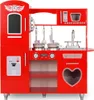 vidaXL Spielküche Kinder MDF 84x31x89 cm Rot Produktbild-Vorschau 2
