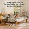 FLEXISPOT Massivholzbett 160x200cm aus Gummibaumholz, Produktbild-Vorschau 2