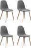 finori Anya 70A Stuhl, 4er-Set, Cord grau / Holzoptik Maß: Produktbild-Vorschau 6