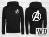 Wessdruck Avengers Hoodie Schwarz Weiß 4XL Produktbild-Vorschau 1