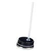 A close-up studio shot of a black thermos lid with a white straw. The lid has silver trim and a gray rubber seal. Produktbild-Vorschau