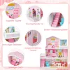 GOPLUS 3-stöckige Puppenhaus, Kinderpuppenhaus mit Süßes Produktbild-Vorschau 4
