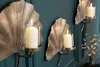 Dekorativer Kerzenhalter GINKGO 44cm silber handmade Metall Produktbild-Vorschau 3