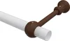 A close-up view of a curtain rod bracket system. Produktbild-Vorschau