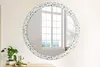 Ø100cm Spiegel - Glasrahmen mit Aufdruck - Wandspiegel Produktbild-Vorschau 3