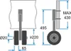 Heckräder Slipräder Transporträder Edelstahl SUPROD EW200, Produktbild-Vorschau 5