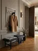 Silberne Metall-Wandgarderobe mit schlichtem Design, Produktbild-Vorschau 2