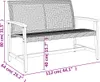 vidaXL Záhradná lavica čierna 112 cm z polyratanu a Náhľad obrázku produktu 8