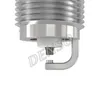 A close-up view of the bottom part of a spark plug, showing the electrode and the brand logo. Produktbild-Vorschau