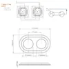 Interrupteur encastré porcelaine Retro Rotary, double, Voir les images du produit 7