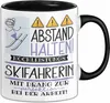 Skifahrerin Tasse Geschenk Lustig Abstand Halten Produktbild-Vorschau 1