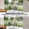 Outsunny Hollywoodschaukel Rattan 2-Sitzer Gartenschaukel Produktbild-Vorschau 4