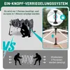 Comparison of a one-person setup system versus a two-person setup system for a pop-up tent. Produktbild-Vorschau