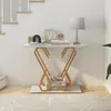 100 cm konzola s doskou z imitácie mramoru, Zlatý Náhľad obrázku produktu 2