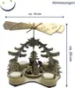 Weihnachtspyramide Pyramide aus Holz mit 4 Teelichthaltern Produktbild-Vorschau 4