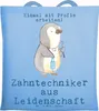 Mr. & Mrs. Panda Jutebeutel Zahntechniker Leidenschaft - Produktbild-Vorschau 1
