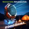 20000mAh Camping Ventilator Akku mit Licht, 0-100 Stufen Produktbild-Vorschau 2