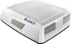 A white Gree air conditioner unit for a motorhome, shown from a slightly elevated angle. Produktbild-Vorschau