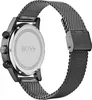 BOSS Chronograph Quarz Uhr Herren Graues Edelstahl Mesh Produktbild-Vorschau 3