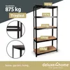 deluxe4home® Schwerlastregal 40x90x180 cm Schwarz I bis Produktbild-Vorschau 2