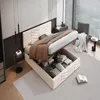 Bed met opbergruimte, 140x190 cm, beige, met fluweel, Productafbeelding-voorbeeld 10