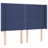vidaXL Kopfteil mit Ohren Blau 147x16x118/128 cm Stoff - Produktbild-Vorschau 2