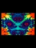 PSYWORK Schwarzlicht Bodenbelag Läufer Neon "Fractal Produktbild-Vorschau 2