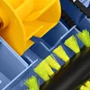 Close-up of a cleaning brush and a yellow impeller. Voir les images du produit