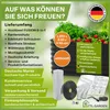 A marketing image for a raised garden bed, showcasing its features and contents. Produktbild-Vorschau