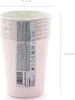 Gobelet en carton Happy B'day  220ml rose Set de 6 Voir les images du produit 2