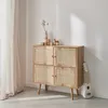 sweeek - Kinderkommode mit Holzlook und 4 Rattantüren - Produktbild-Vorschau 3