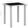 vidaXL Gartentisch Schwarz und Silbern 41x41x45 cm Stahl Produktbild-Vorschau 3