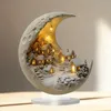 Weihnachtsbaum Tischdeko Mondhaus Acryl Schild Plakette 2D Produktbild-Vorschau 3