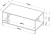 A diagram of a coffee table with dimensions indicated. Produktbild-Vorschau