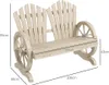 Sweiko Gartenbank, Wagenrad-Design, für 2 Personen, Produktbild-Vorschau 3
