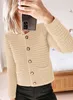ASKSA Damen Strickjacke Rundhals Cardigan Knopfleiste Produktbild-Vorschau 3