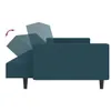 The Living Store Schlafsofa 2-Sitzer Blau Samt Produktbild-Vorschau 8