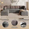 Merax Modulares U-Sofa mit Stauraum, 6-Sitzer Ecksofa Produktbild-Vorschau 9