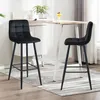 CLIPOP Hoher Barhocker 2er Set aus Samt, für Bar, Theke und Produktbild-Vorschau 2