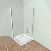 LEMMO Eckeinstieg Pendeltür + Duschwand 90*90 cm ESG Glas Produktbild-Vorschau 1