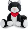 A plush toy cat sitting on a white background. Produktbild-Vorschau
