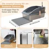 LINUMA® Katzentoilette Edelstahl, Katzenklo, Katzentoilette Produktbild-Vorschau 7