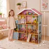 Rijoka drevený domček pre bábiky Villa XXL - vrátane sady Náhľad obrázku produktu 3