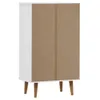 vidaXL Scarpiera MOLDE Bianco 59,5x35x103 cm in legno di Anteprima dell’immagine prodotto 7