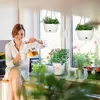 Relaxdays Blumenampel mit Wasserspeicher, 2er Set, HxD 60 x Produktbild-Vorschau 3