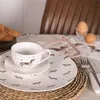 Clayre & Eef Assiette plate Ø 26 cm Beige Marron Porcelaine Voir les images du produit 5