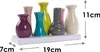 Jinfa kleine Vasen Set - 7 mini Vasen aus Keramik- kleine Produktbild-Vorschau 14