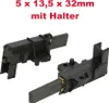 Two black carbon brushes with holders, shown against a white background. Produktbild-Vorschau
