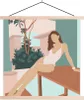 MuchoWow® Textilposter Frauen - Badeanzug - Haus - Sommer Produktbild-Vorschau 1
